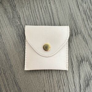 Bulgari Cream Accessory Pouch with Gold Button